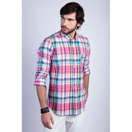 CAMISA CHECKERED MADISON FJ CORAL