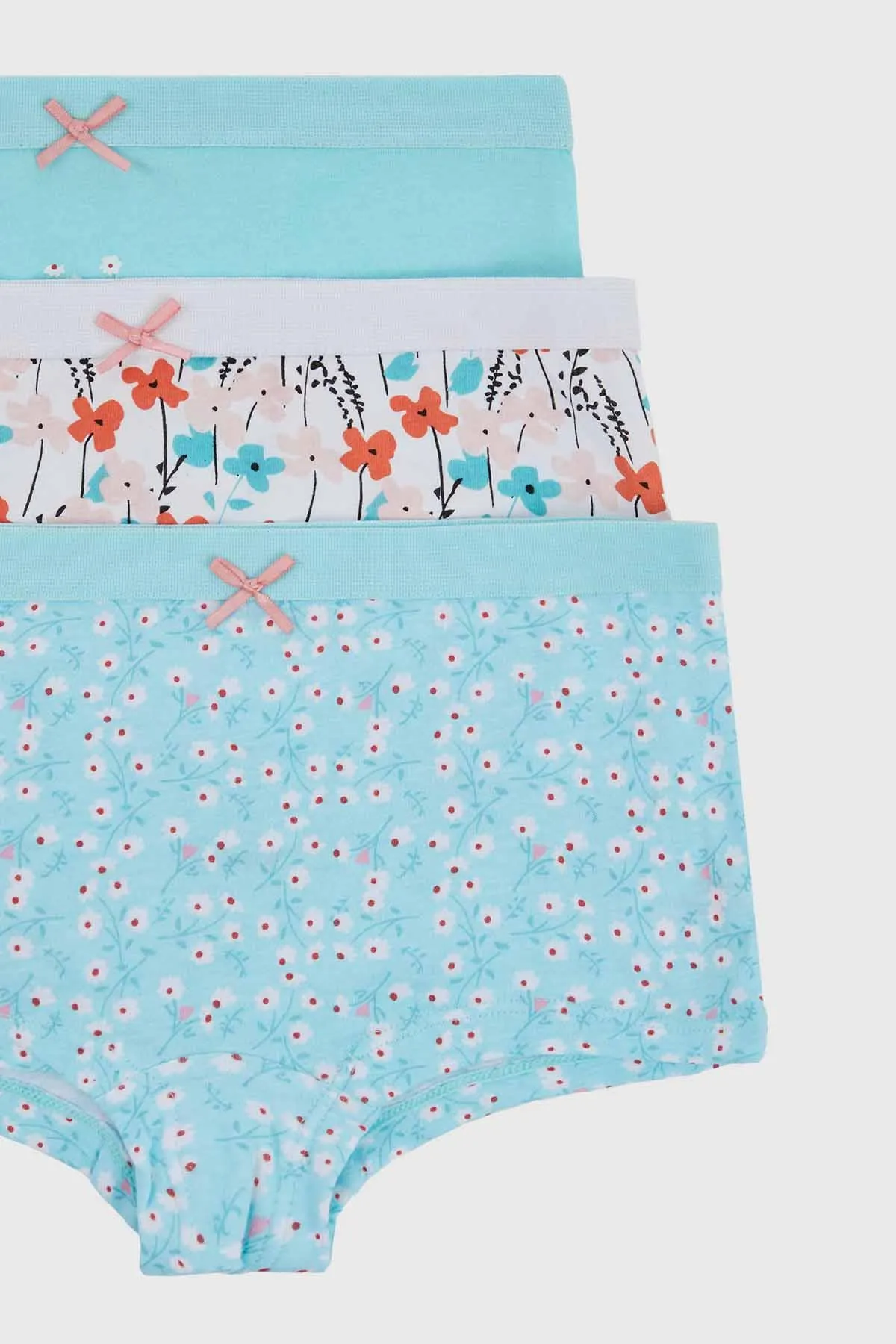 Calzón Niña Tripack Pantaleta Print Verde