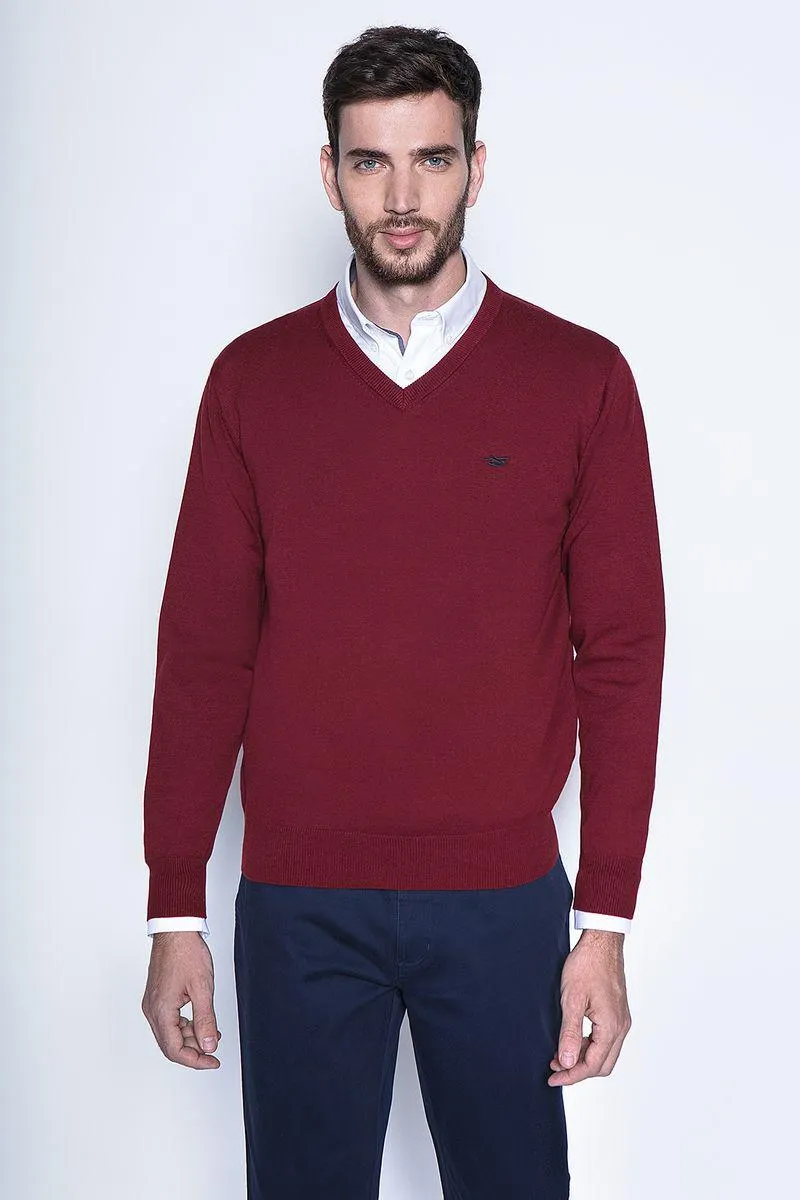 Sweater Burgundy Smart Casual L/S
