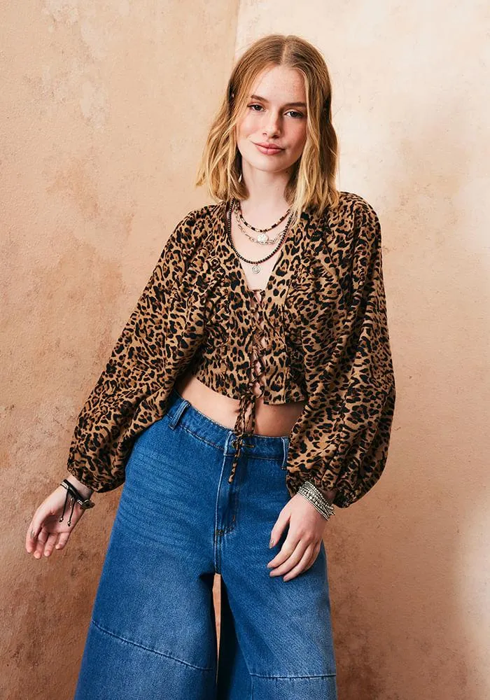 Blusa Mangas Aglobadas