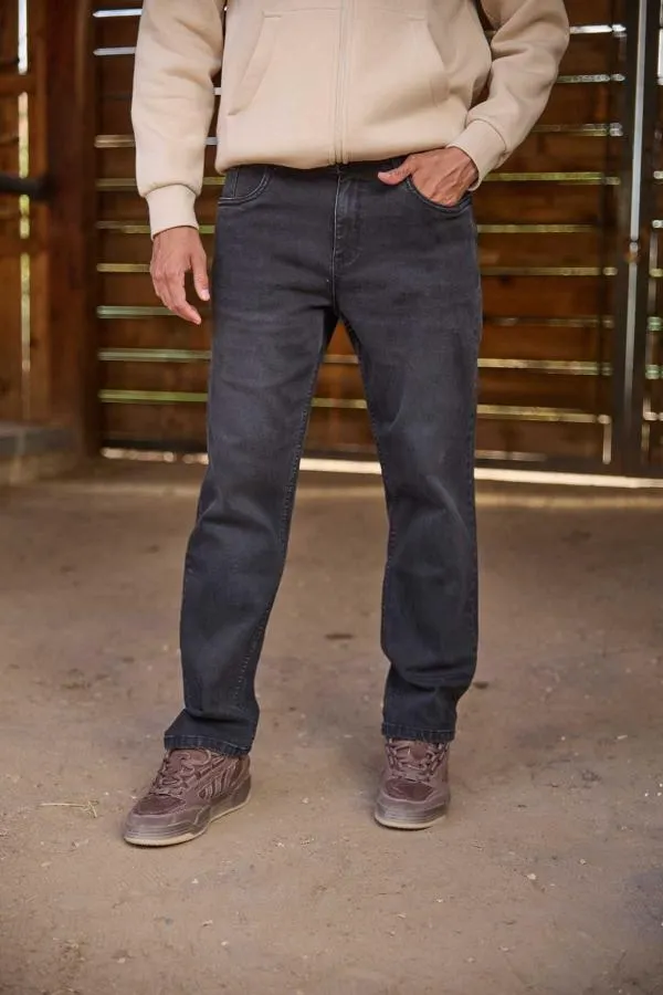 Jeans hombre straight 605 negro