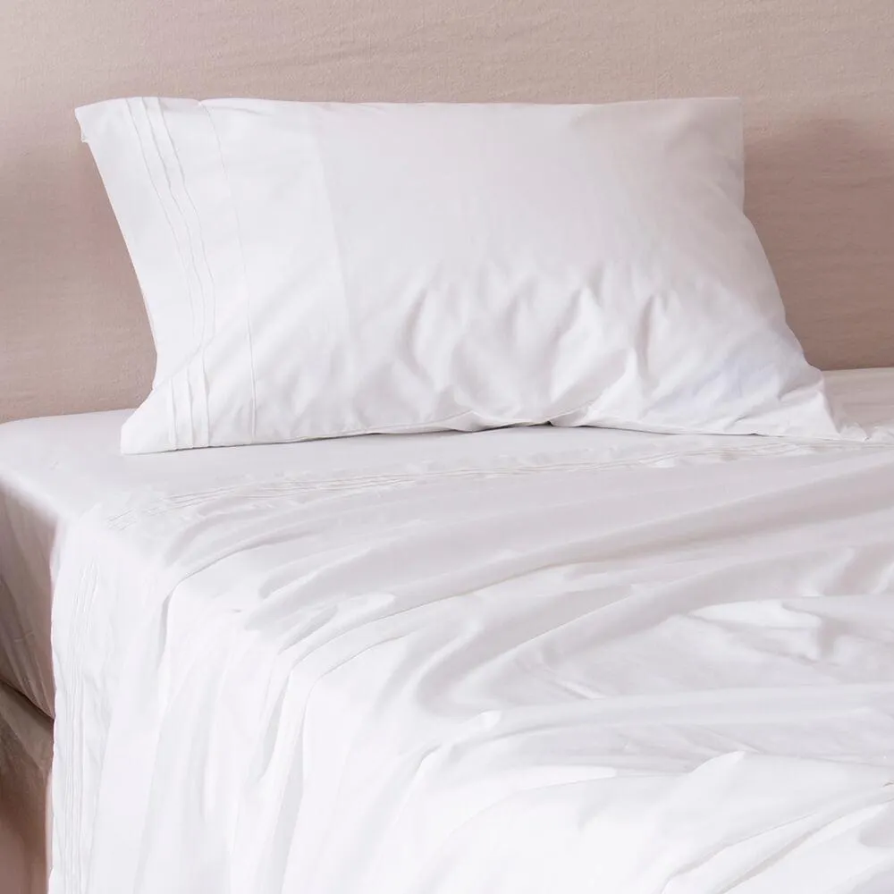 Sábana 200 Hilos Antonieta 1.5 Plazas Blanca