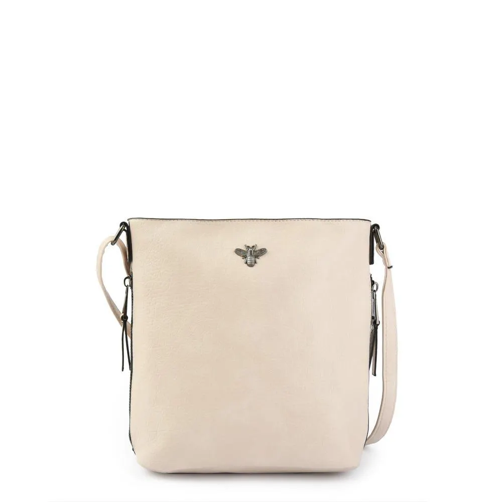 Abeille bandolera blanco crudo