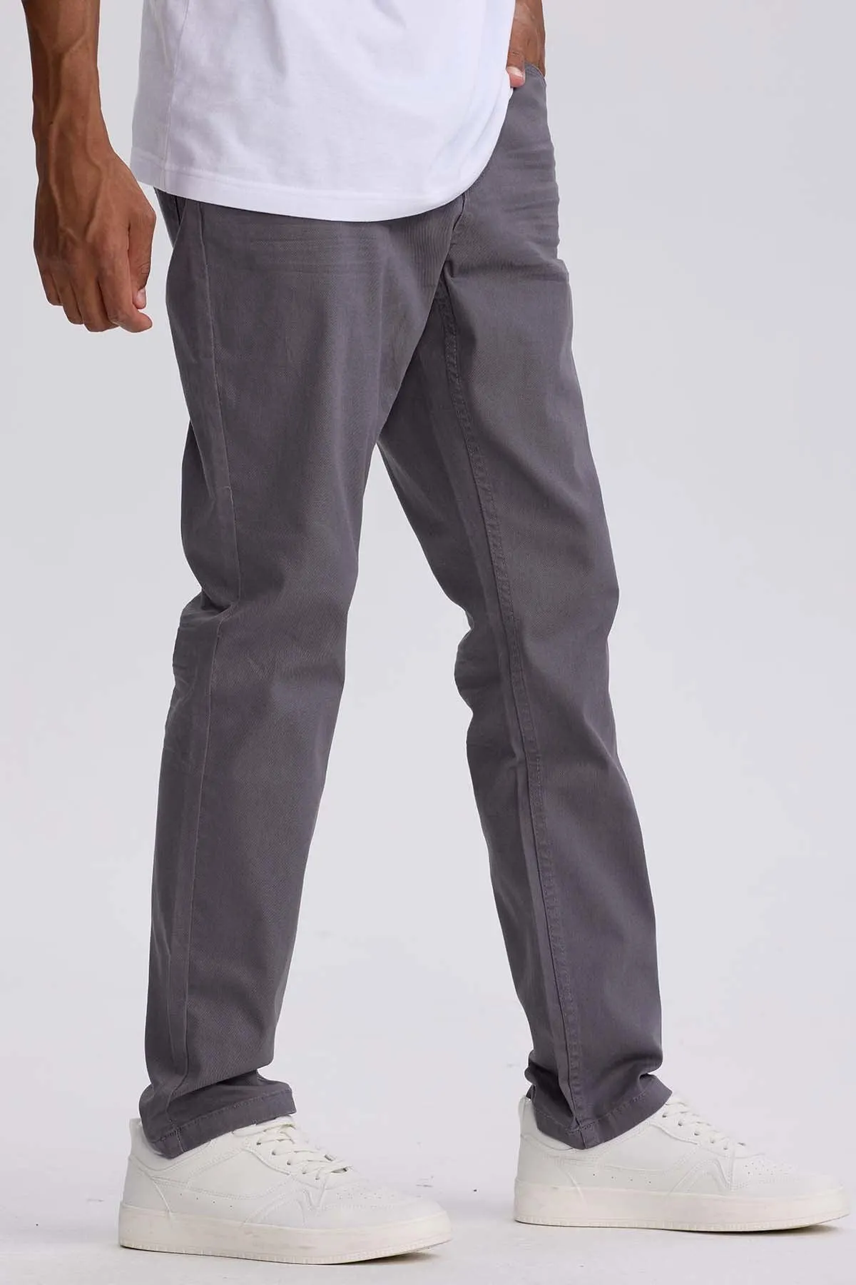 Jeans Hombre Slim Color Gris