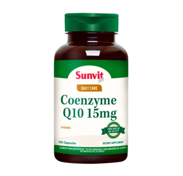 Coenzima Q10 15mg x 120 cápsulas - Sunvit life