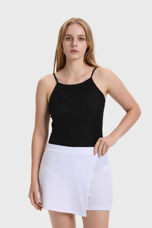 Polera mujer encaje negro i