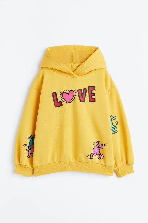 Polerón hoodie estampado
