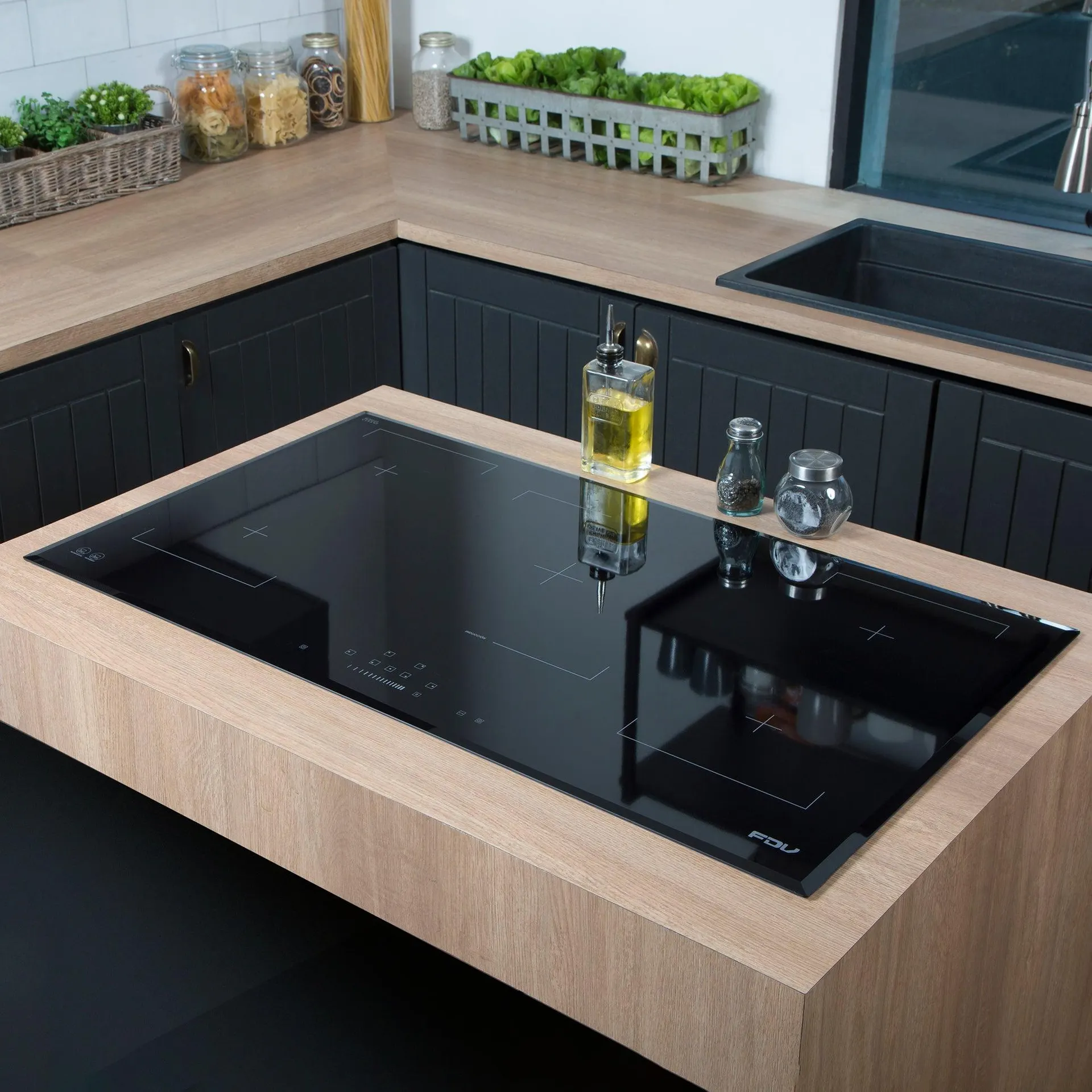 Encimera de Inducción 5 Black 5 Quemadores 90 cm FDV