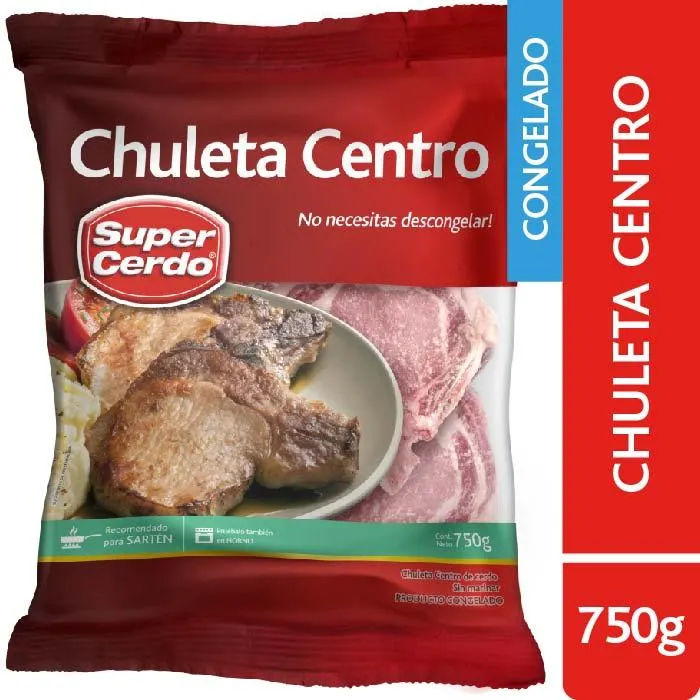Chuleta Centro Super Cerdo 750 Grs