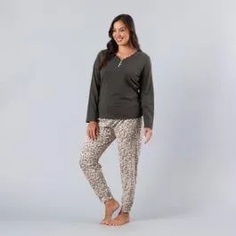 Pijama Abotonado Con Print 33772