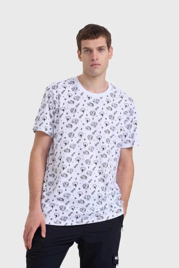 Polera hombre full rapport blanco