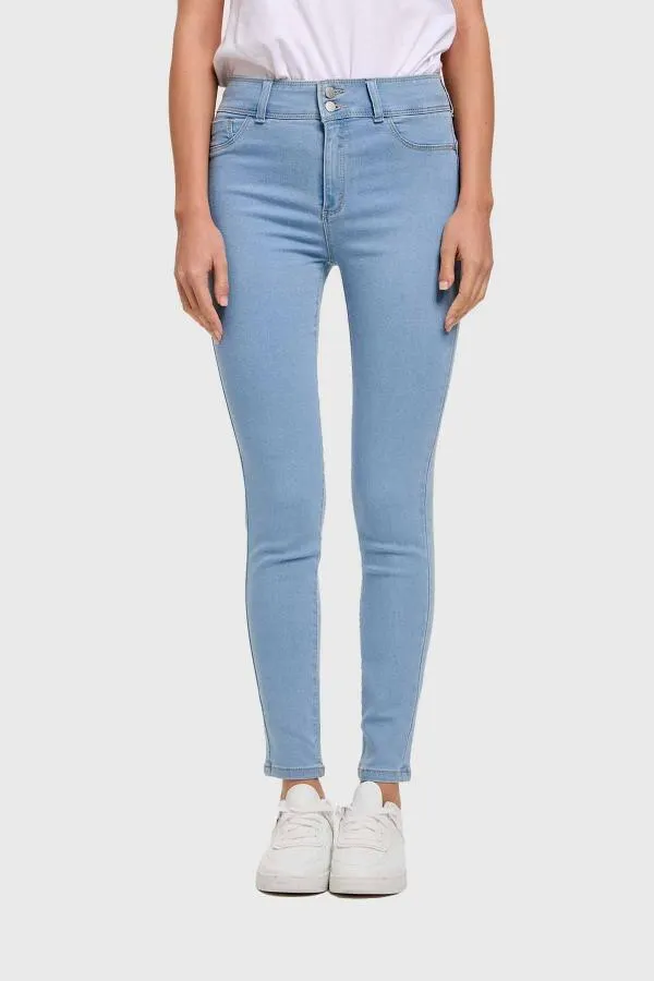 Jeans mujer skinny jenny celeste