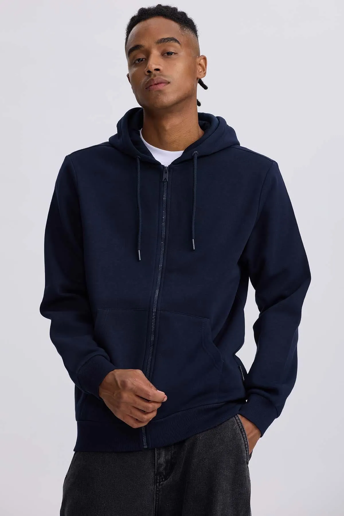 Polerón Hombre Full Zipper Azul