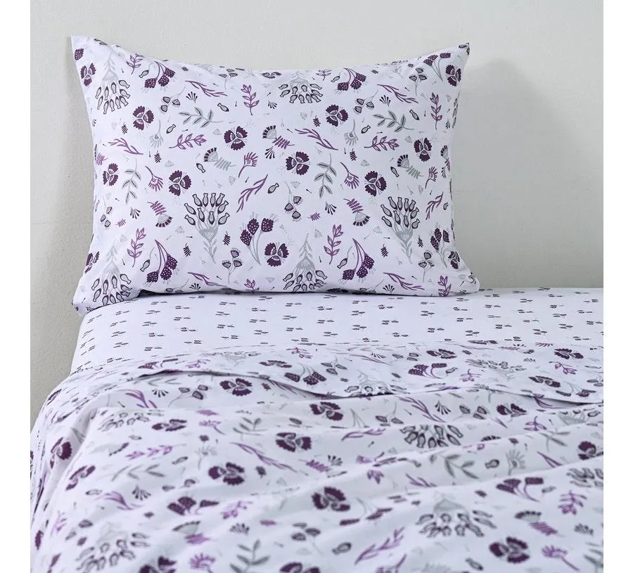 Sábanas 1.5 Plazas 144 Hilos Adel Lila