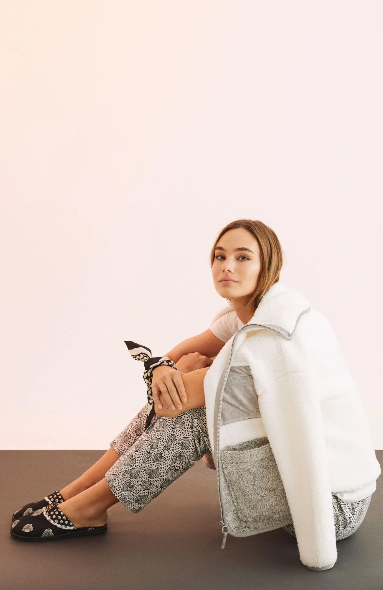 Pantalón Women'Secret Black Love Marfil