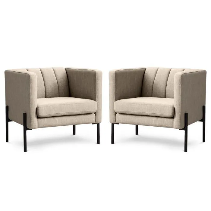 Set 2 Poltronas Drolet Tela