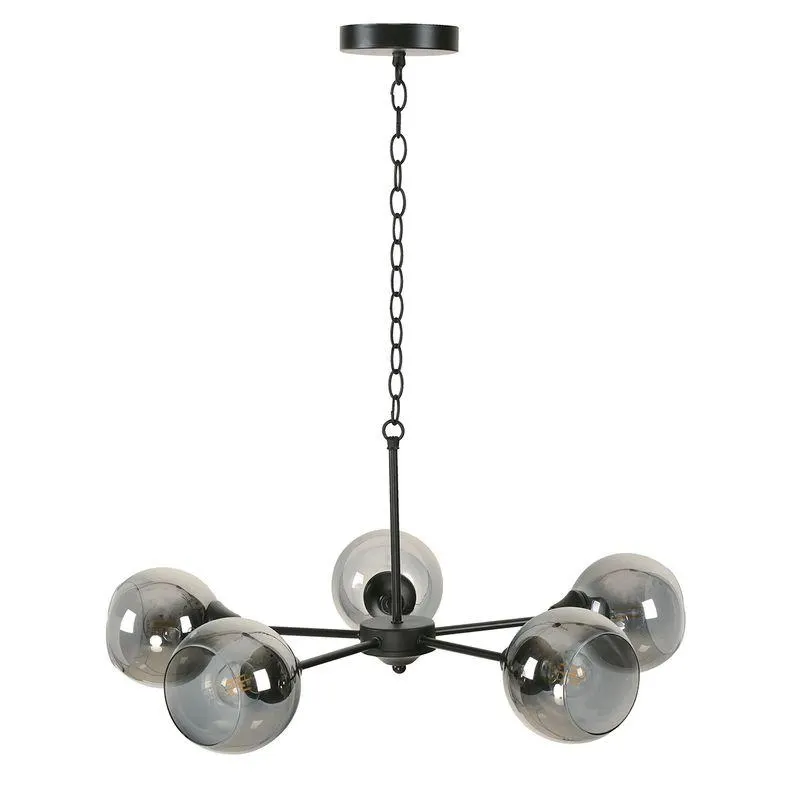 Lámpara Colgante Negro 5 Luces E27 40 w