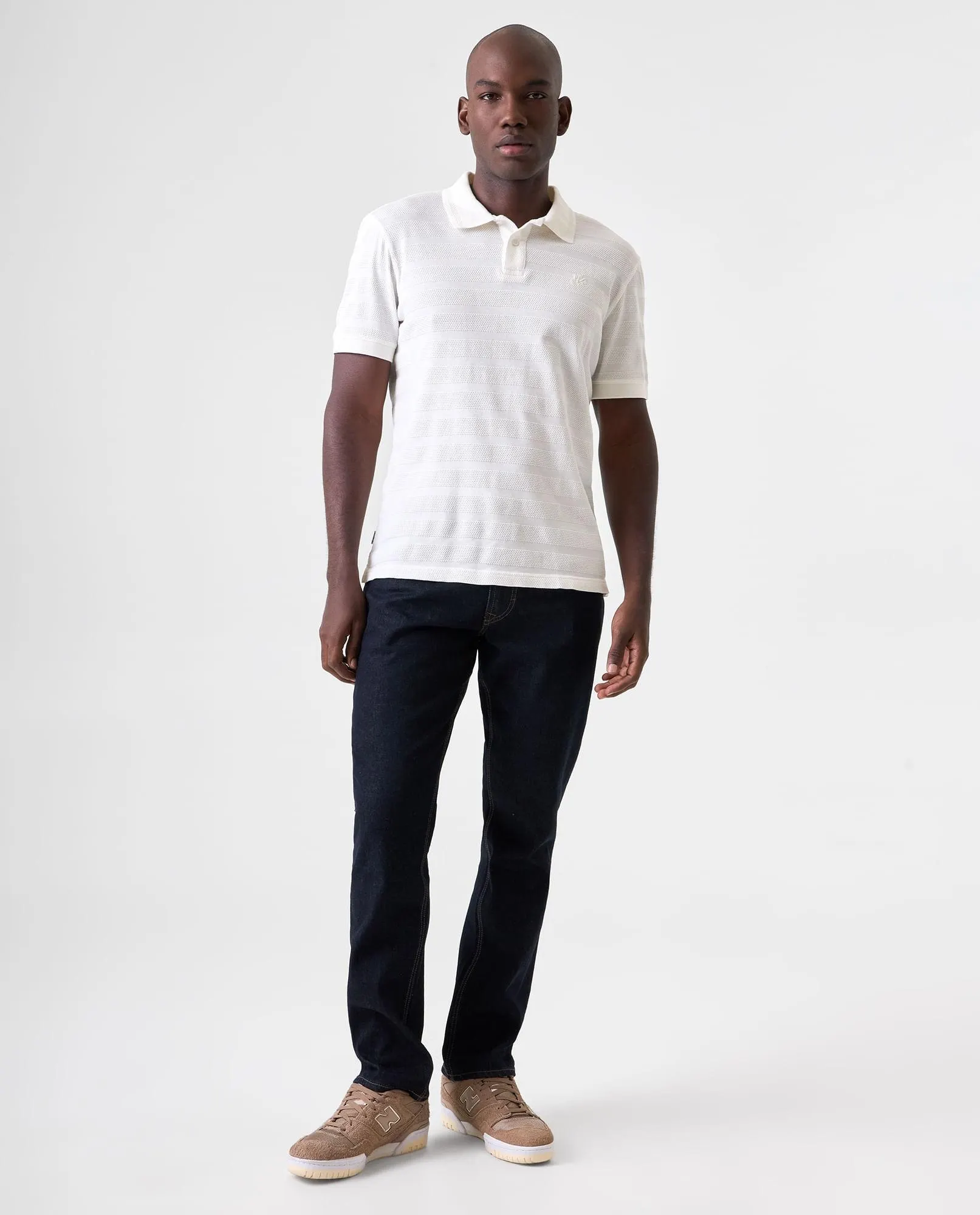 Polo Slim en tela texturizada para hombre