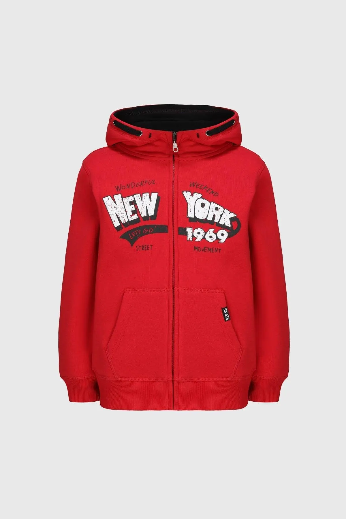 Polerón Niño Básica Print Rojo