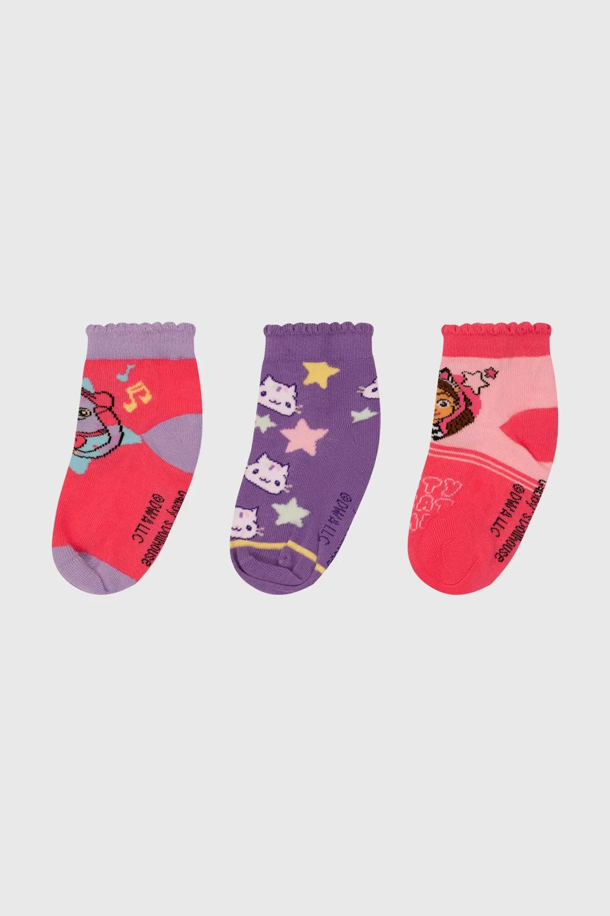 Calceta Deportiva Niña Tripack Rosado