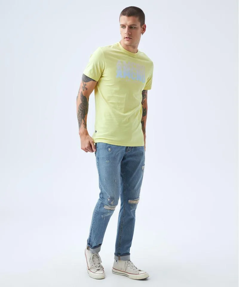 Camiseta con estampado AMCNO para hombre