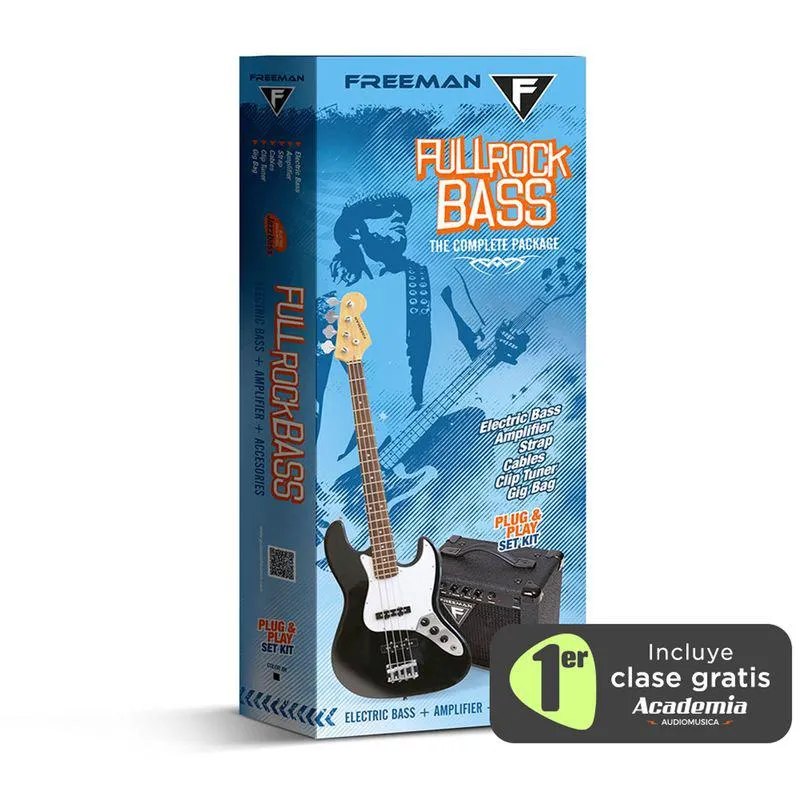 Pack de bajo eléctrico Freeman Full Rock - Black