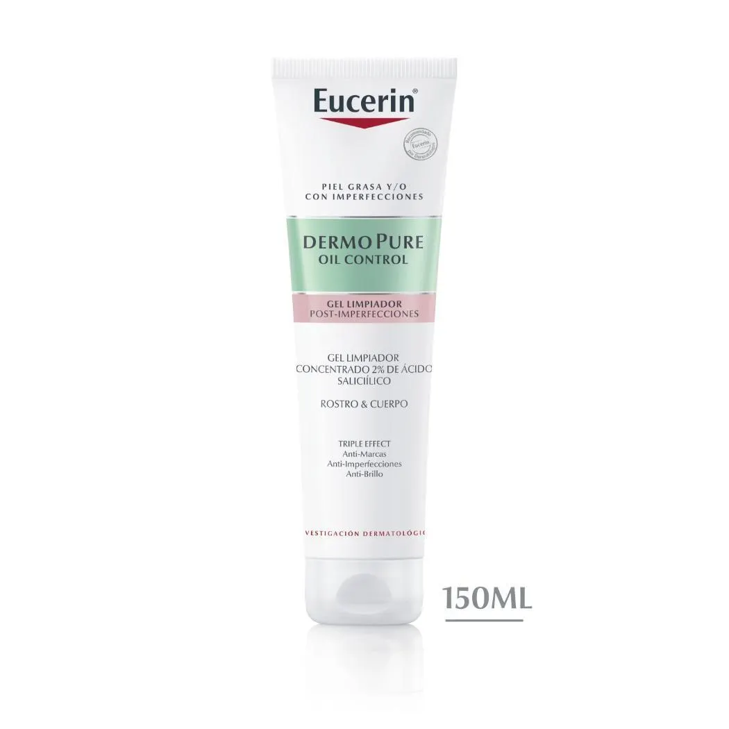 Eucerin Gel Limpiador Concentrado Dermopure Triple Efecto Piel Grasa y/o Con Tendencia Acnéica 150ml