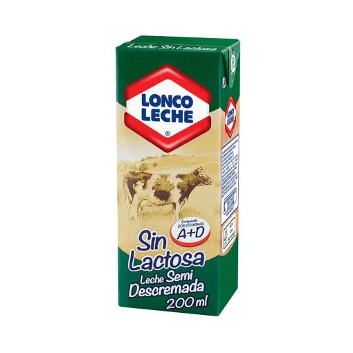 Leche Semidescremada Sin Lactosa Lonco Und X 200 Ml