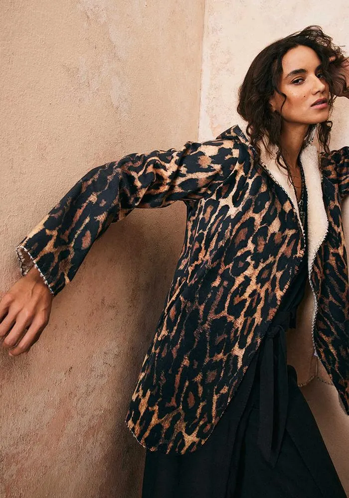 Chaqueta Estampado, Interior Peludo