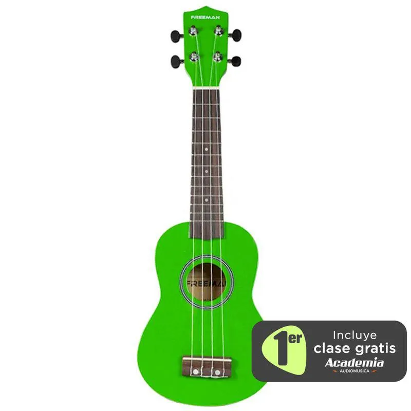 Ukelele Soprano Freeman UK201 - color verde (GR)
