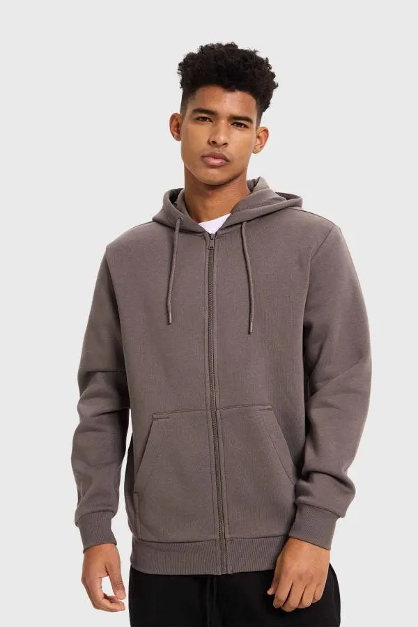 PolerÓn hombre full zipper bÁsic marengo