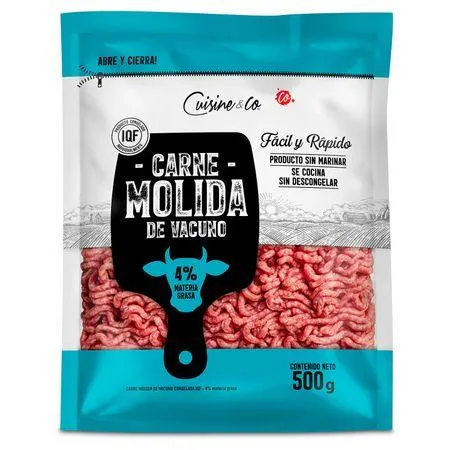 Carne Molida Vacuno Congelada 4% 500 g