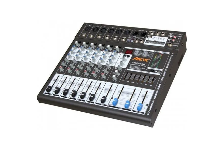 Mixer GEN M602USB 6 canales Blanco/Negro