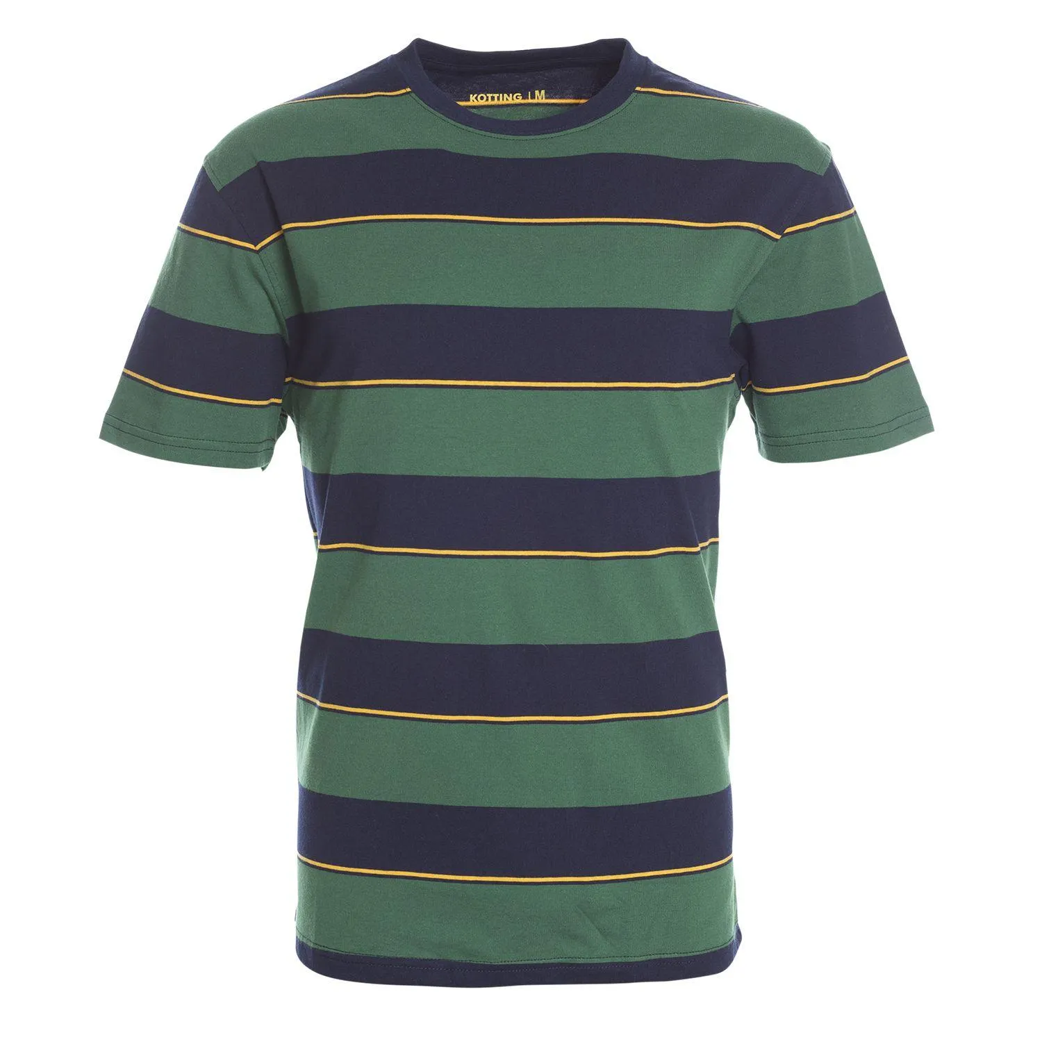 Polera Manga Corta Jersey Listada Cuello Redondo Tallas Grandes