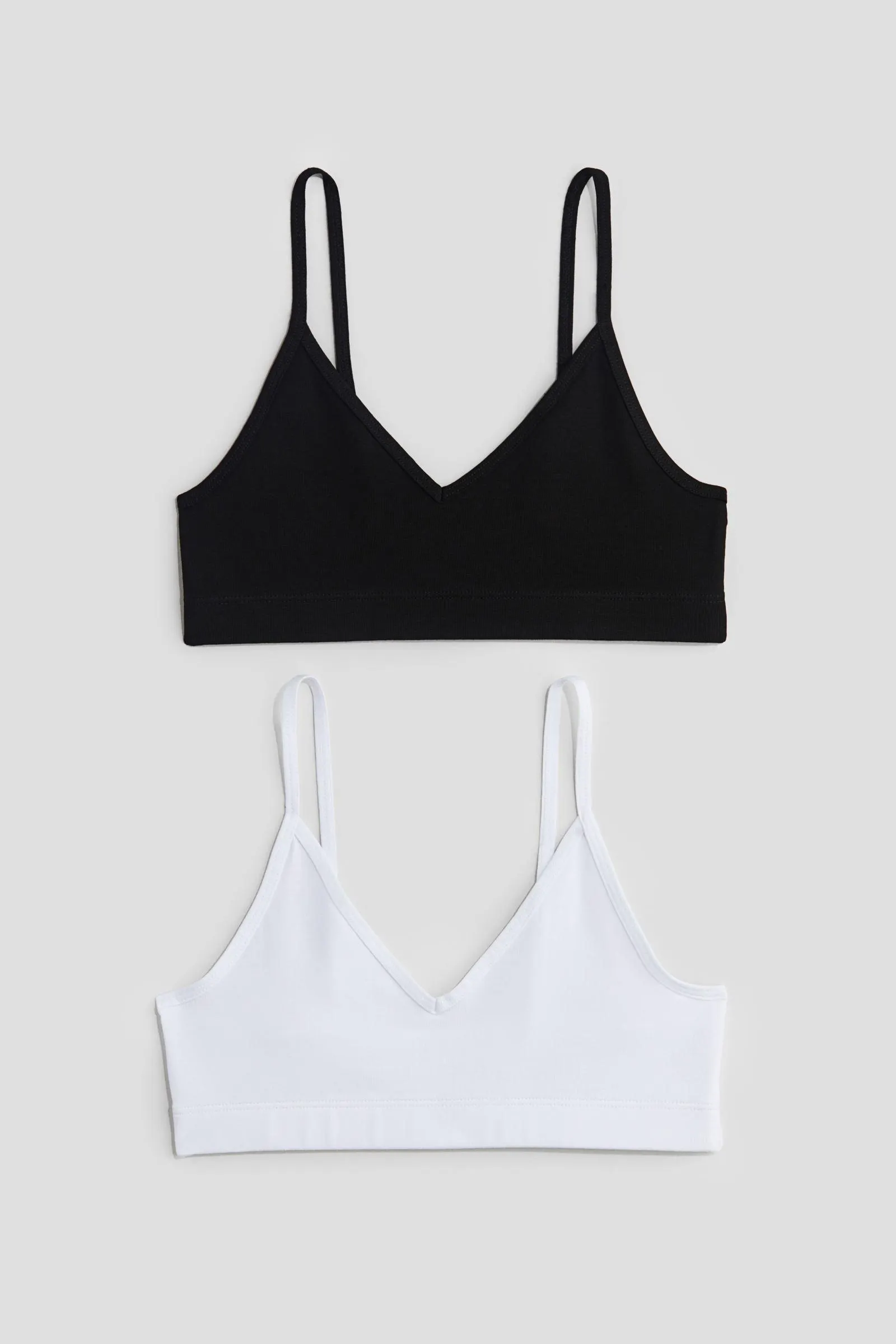 Pack de 2 crop tops con escote en V