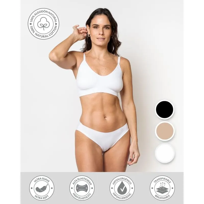 CALZÓN PACK 3 PANTALETA EN ALGODÓN SIN DEMARCACIÓN SURTIDA