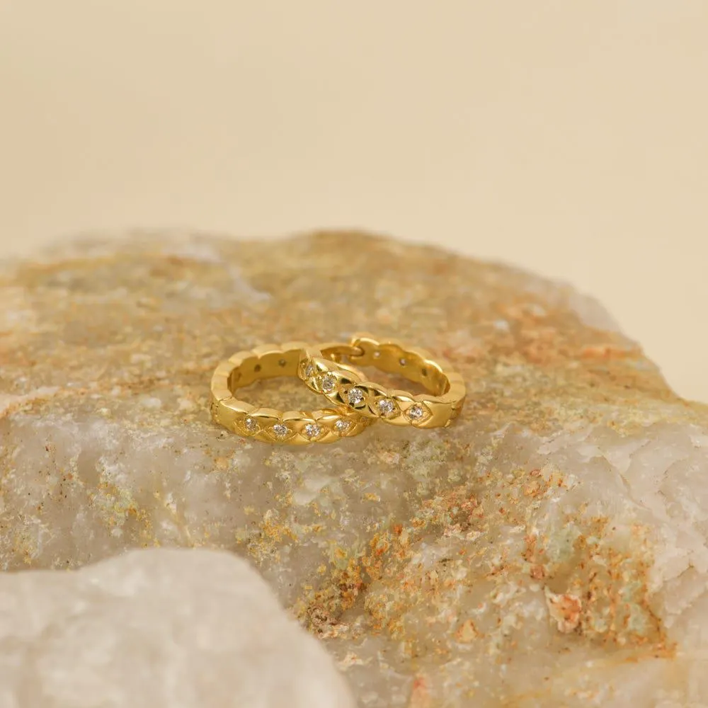 Argollas Aros Argolla Perlas Dorado