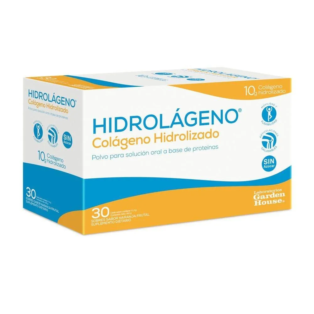 Hidrolágeno Colágeno Hidrolizado 30 Sobres Sabor Naranja