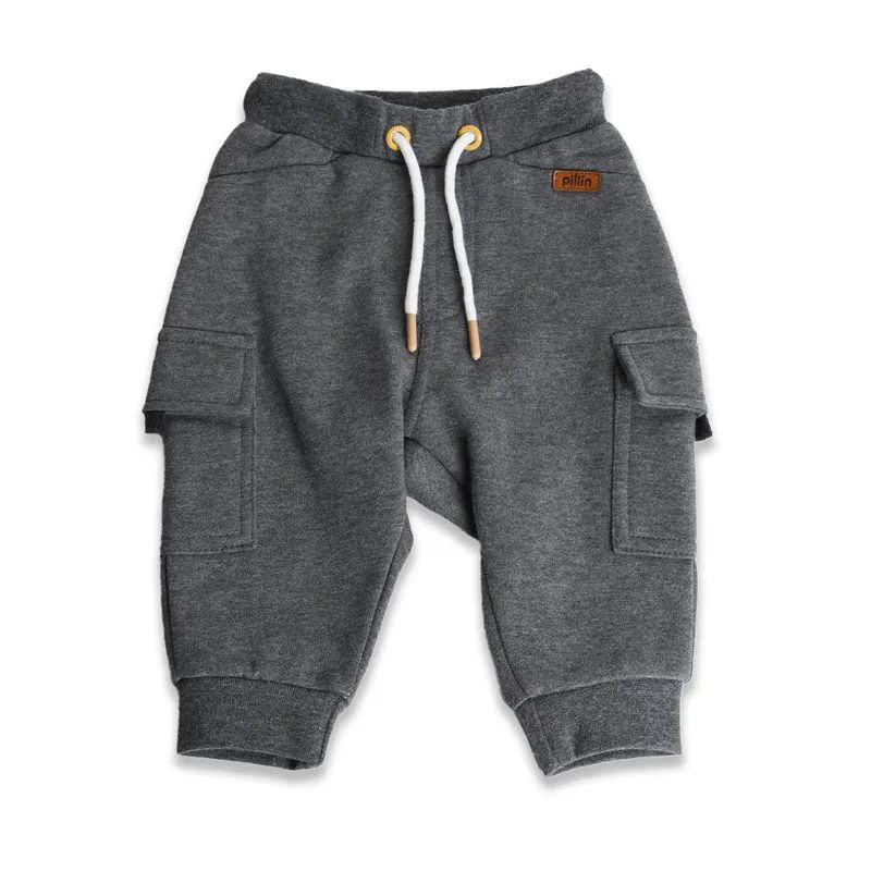 Pantalón de buzo Bebé Niño Gris oscuro