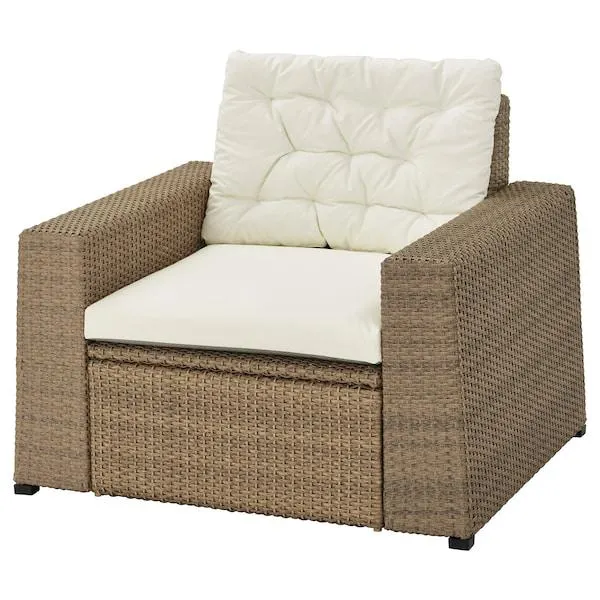 Sitial de terraza, café/Kuddarna beige