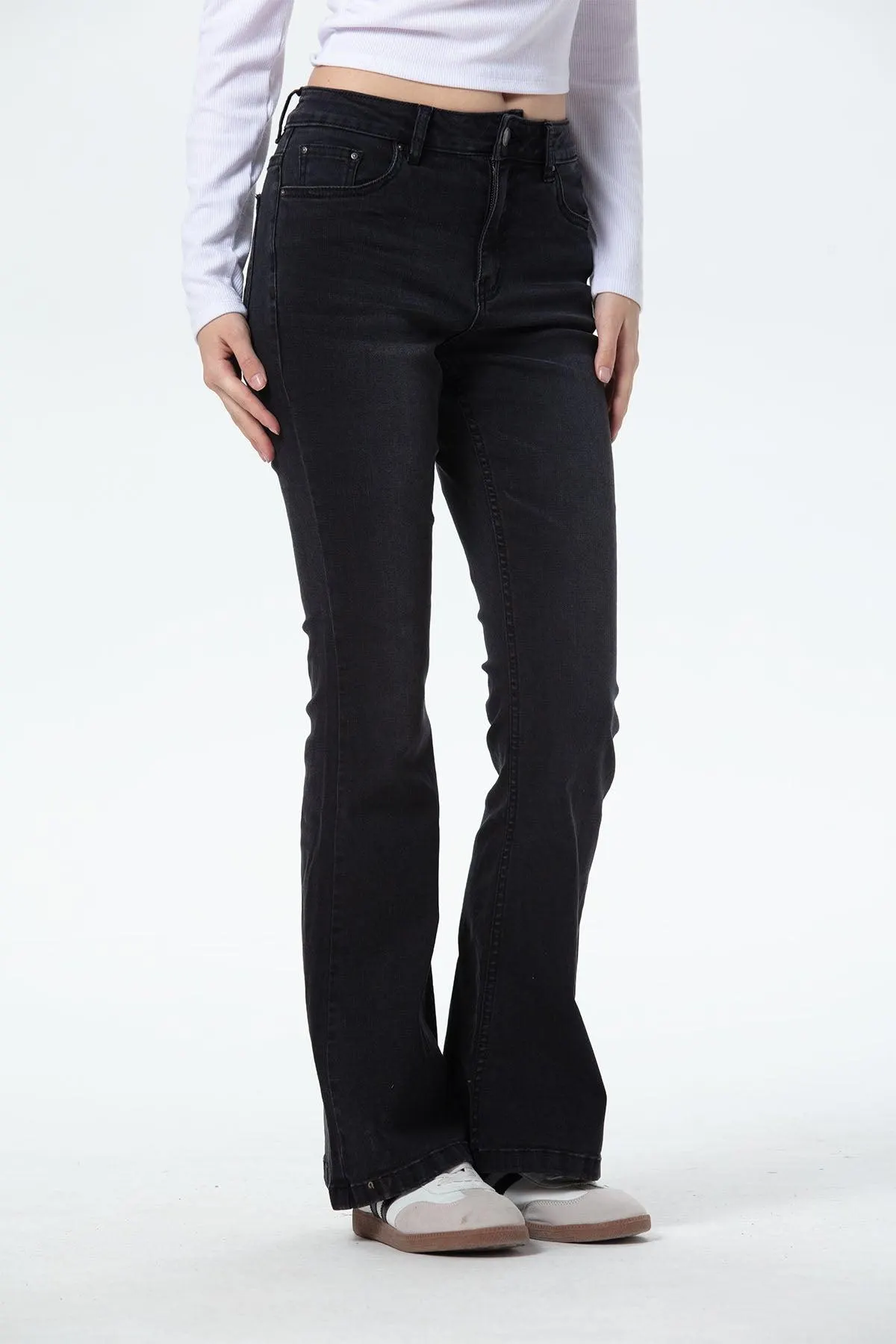 Jeans Mujer Vale Flare Negro