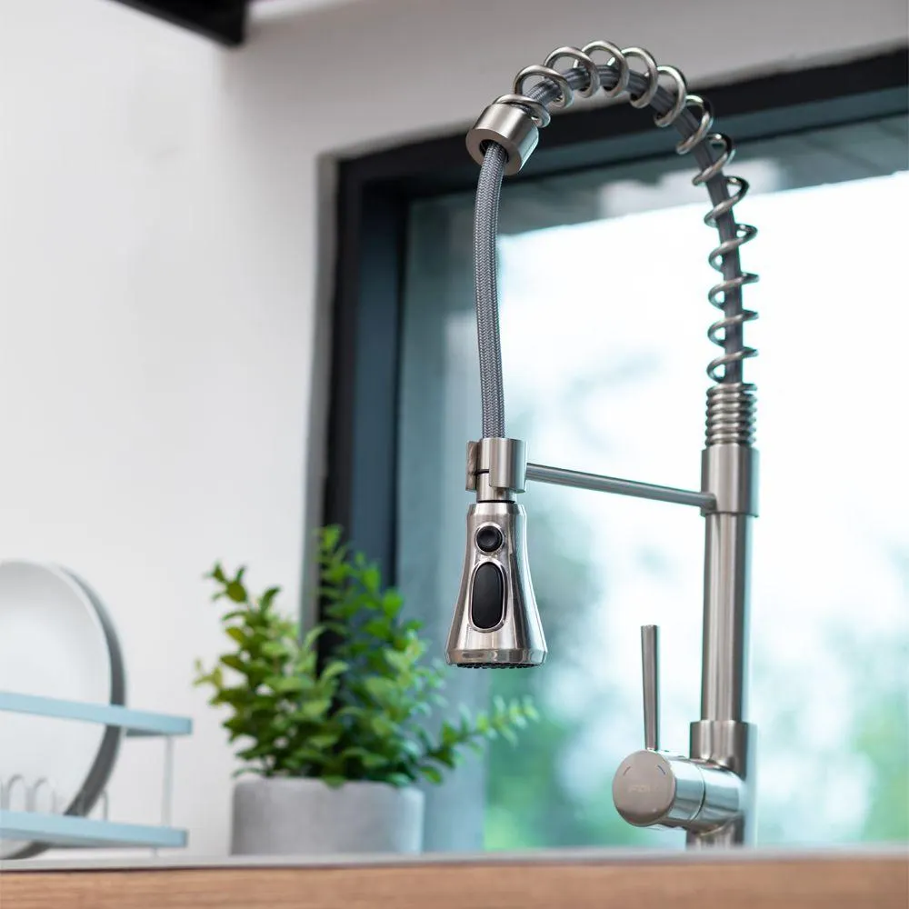 Grifería Top Pro Acero Extensible 3 Funciones FDV