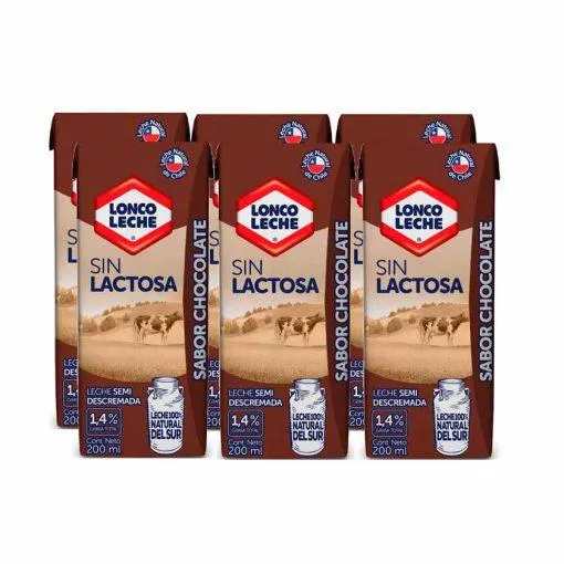 Pack Loncoleche Sin Lactosa Sabor A Chocolate 6×200 Ml