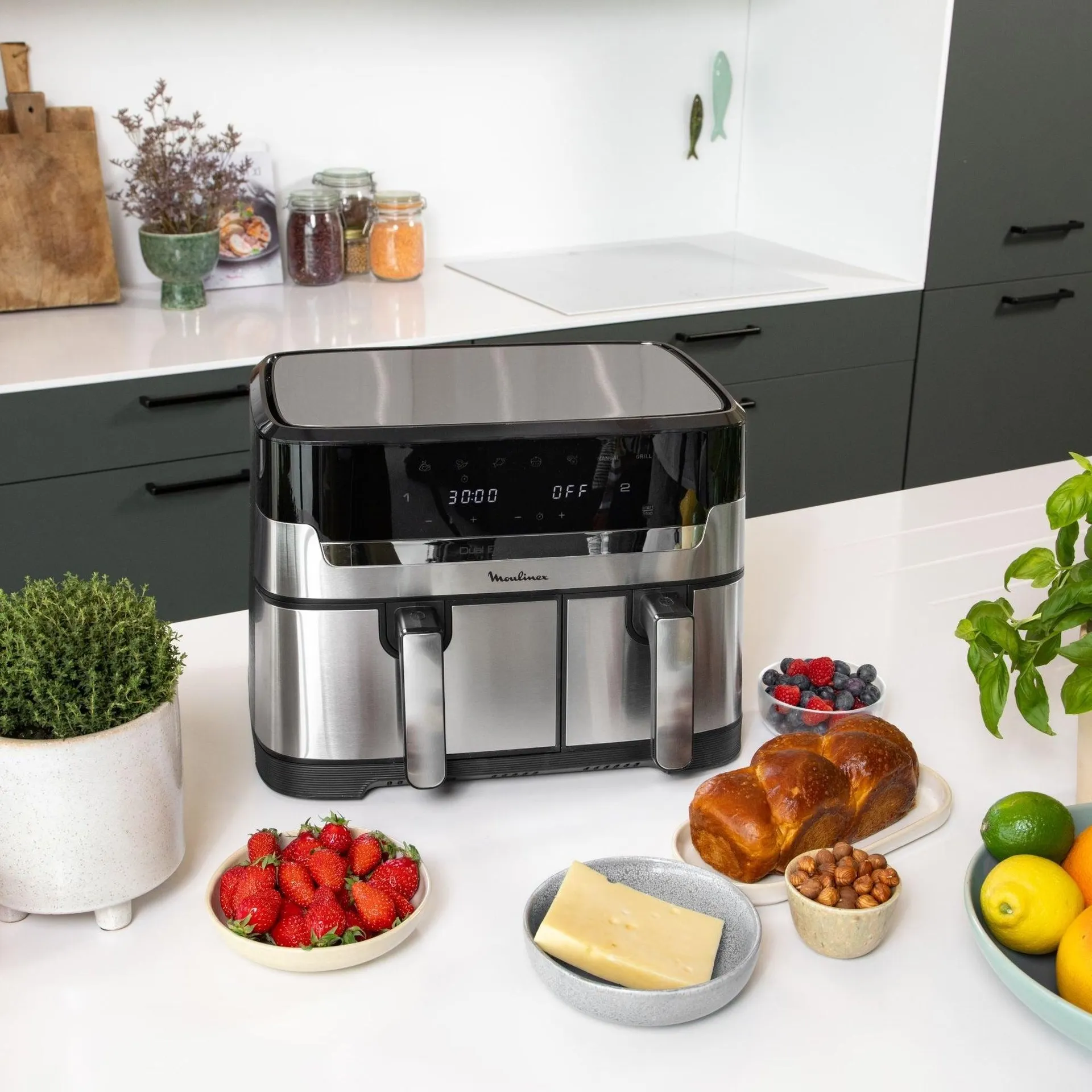 Freidora De Aire Easy Fry & Grill Dual 8,3L Moulinex