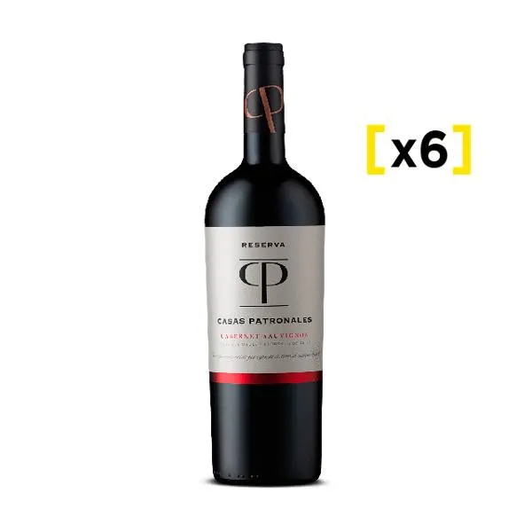 Vino Casas Patronales Reserva Cabernet 750 CC x6 | Liquidos.cl