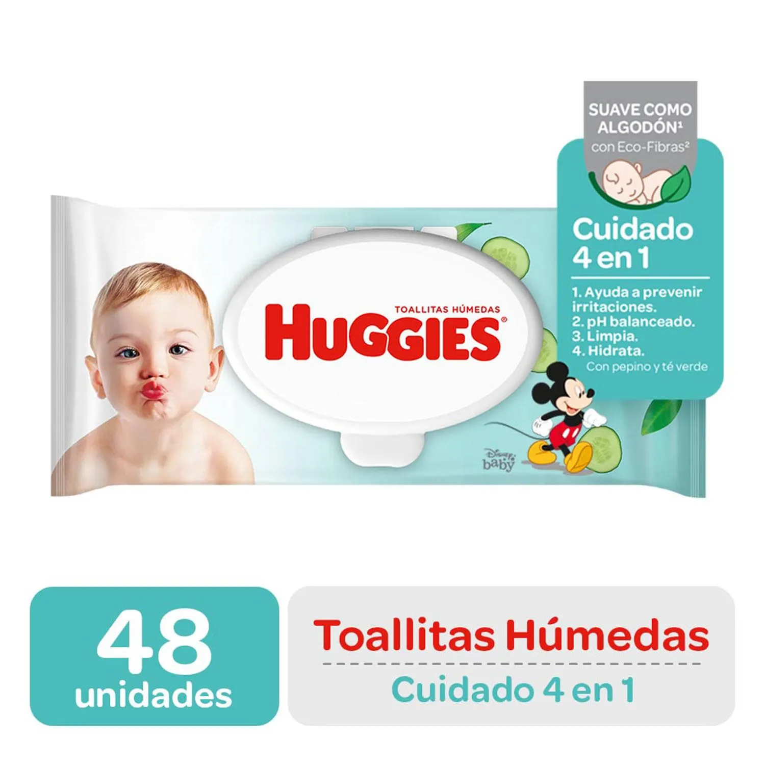 Toallas Húmedas Huggies One & Done 48 un.