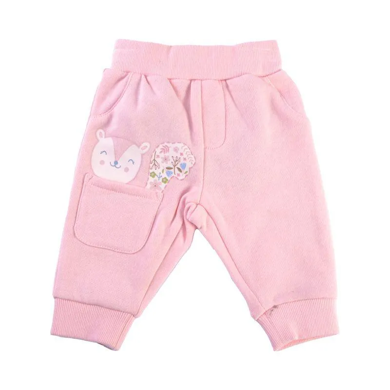 Pantalón Buzo Bebé Niña Rosado