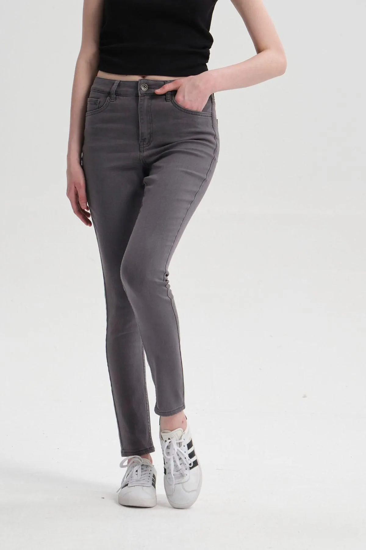Jeans Mujer Super Skinny Emilia Gris