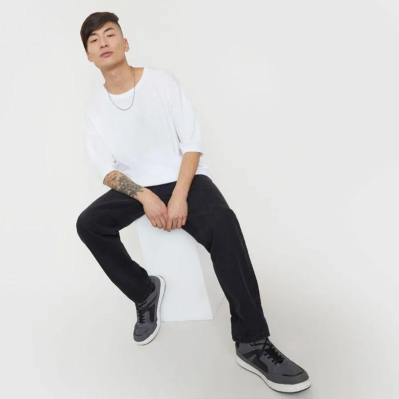 Jeans Hombre Straight Cotton Negro