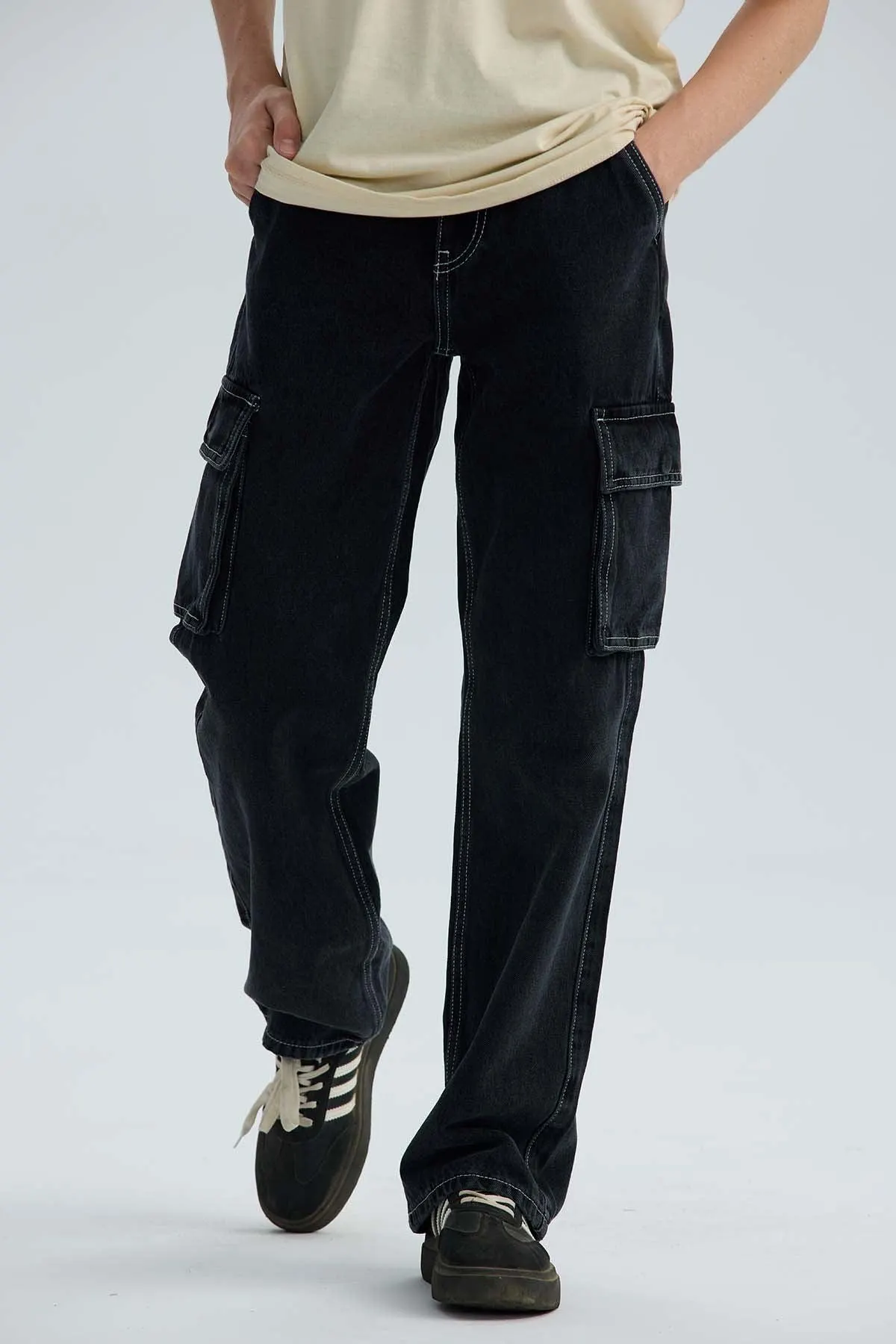 Jeans Niño Cargo Negro